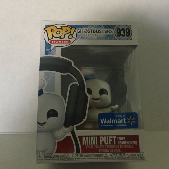 NEW Ghostbusters Mini Puft with Headphones Exclusive Funko Pop Figure #939 - Picture 2 of 8